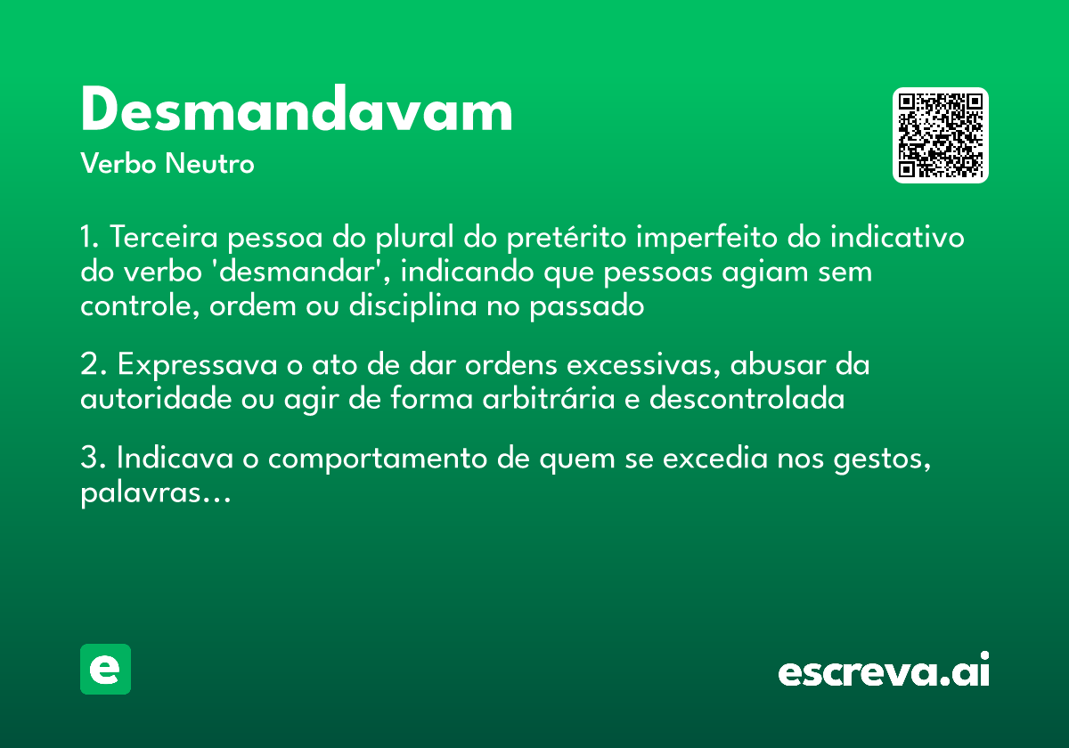 desmandavam