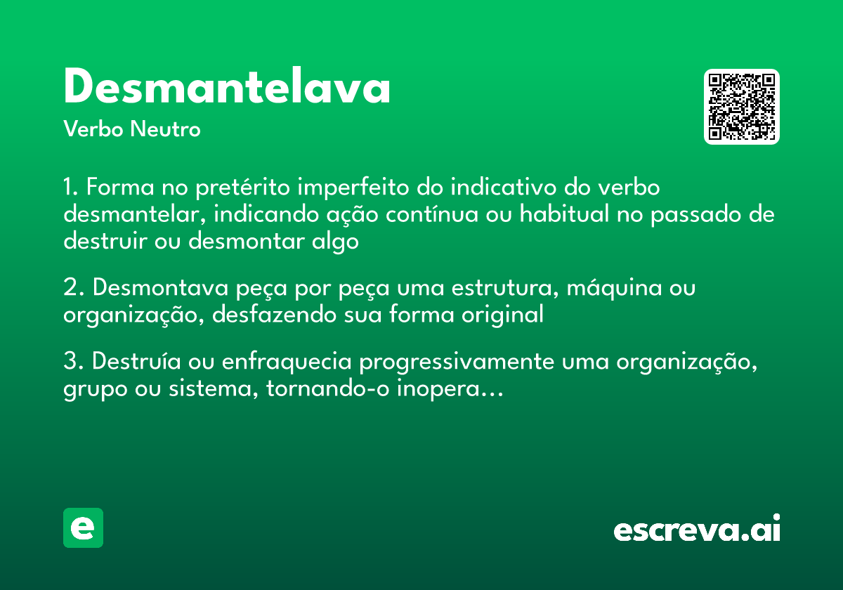 desmantelava