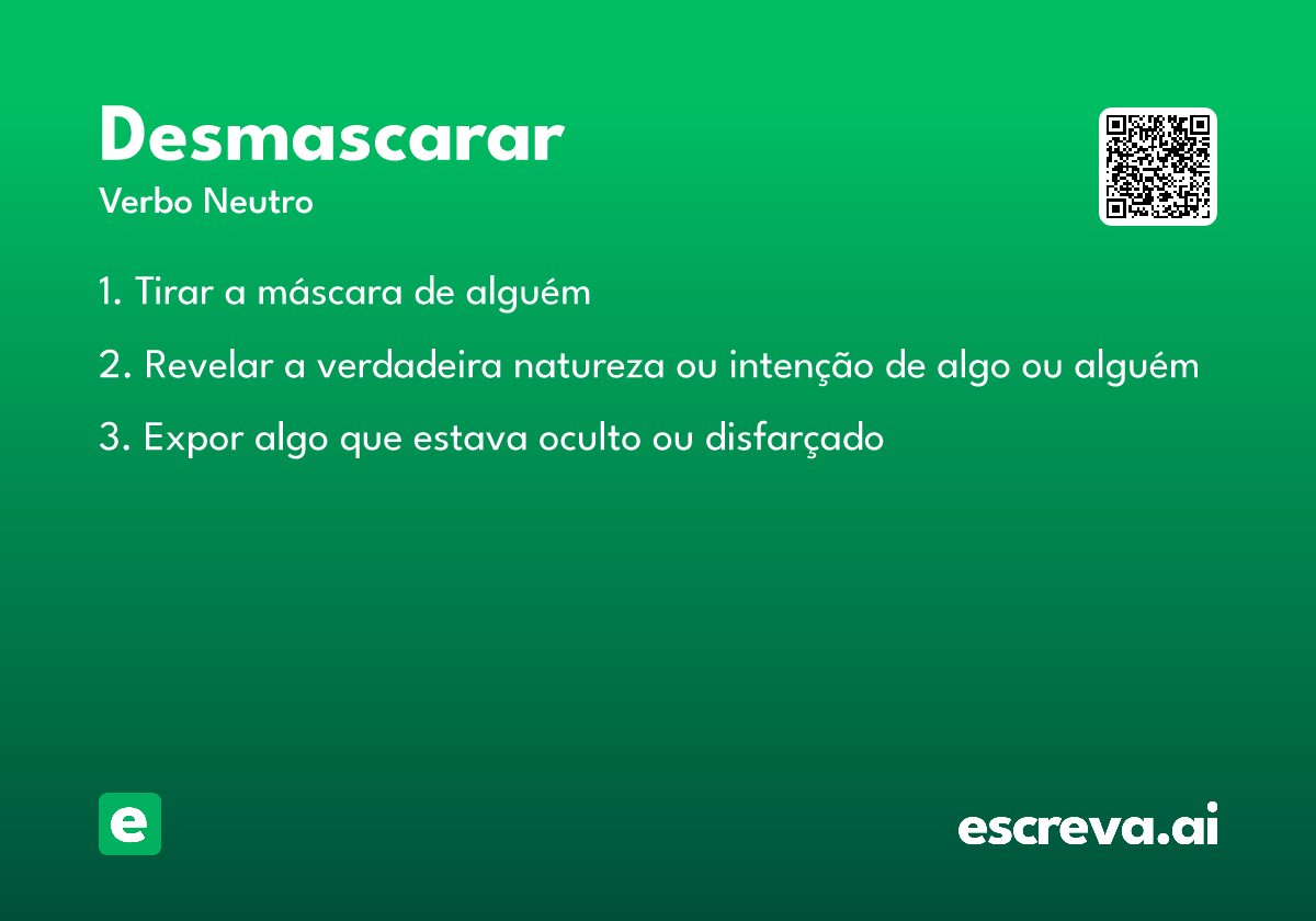 desmascarar