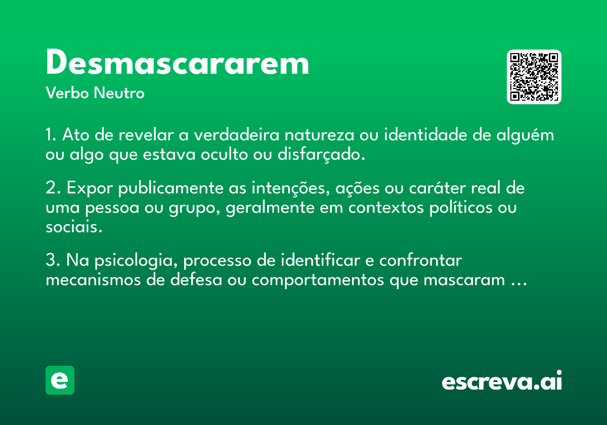 desmascararem