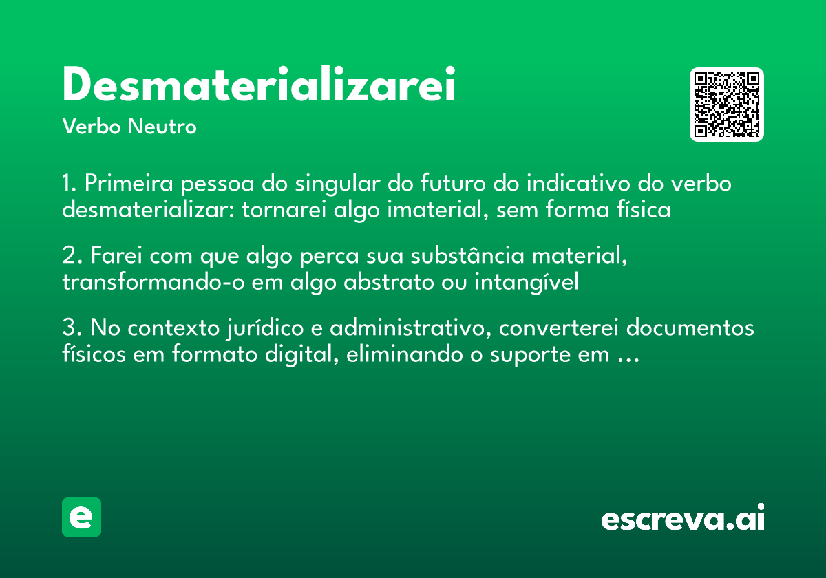 desmaterializarei