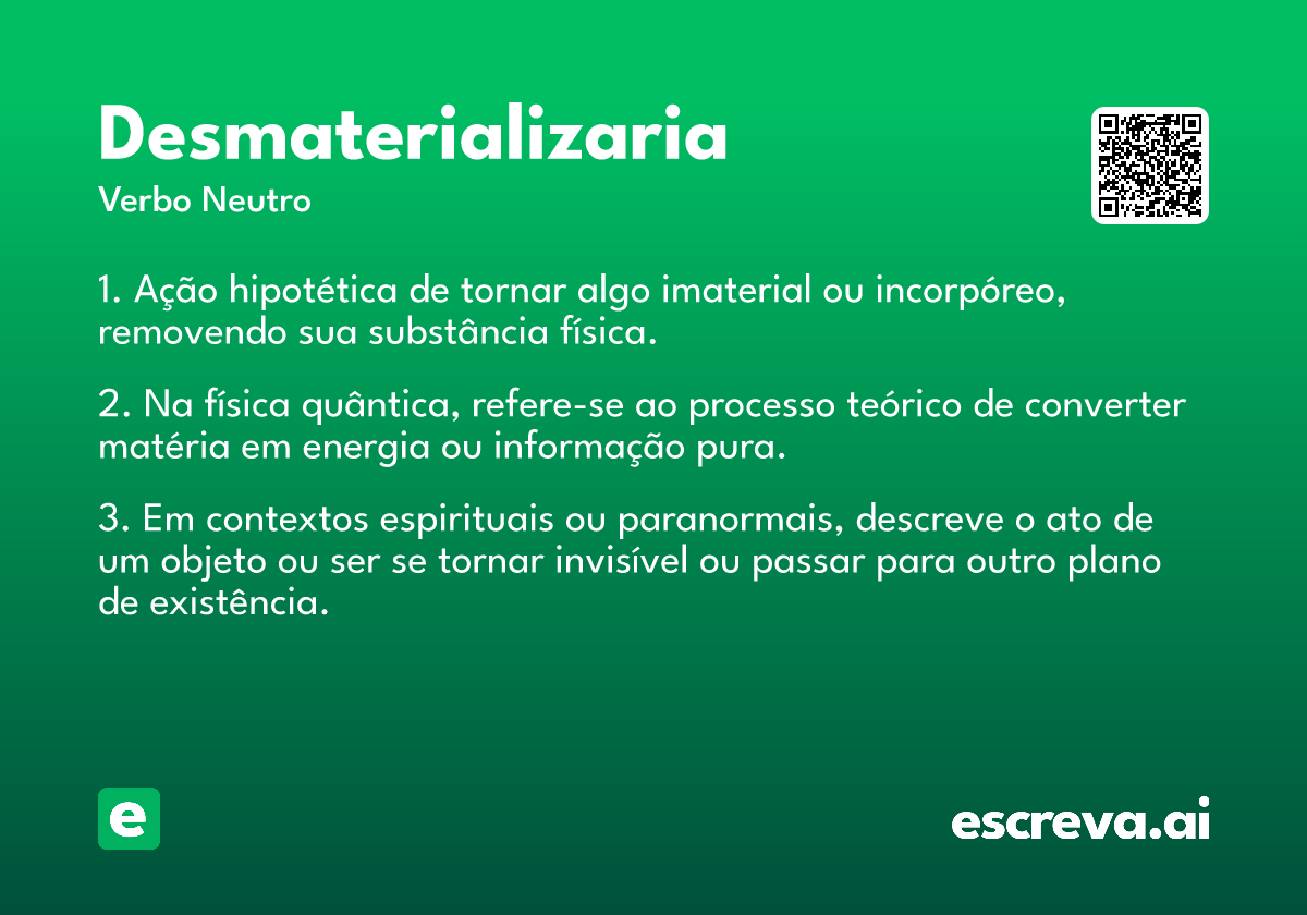 desmaterializaria