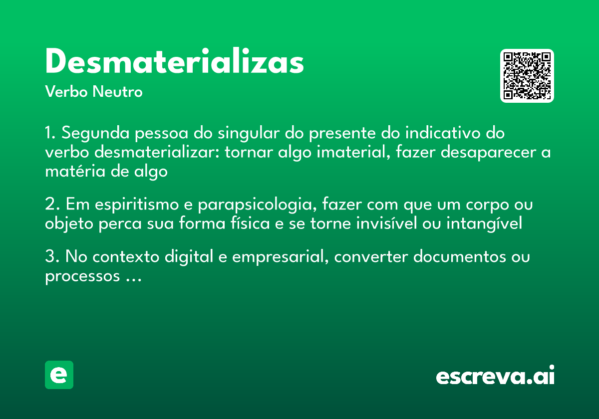 desmaterializas