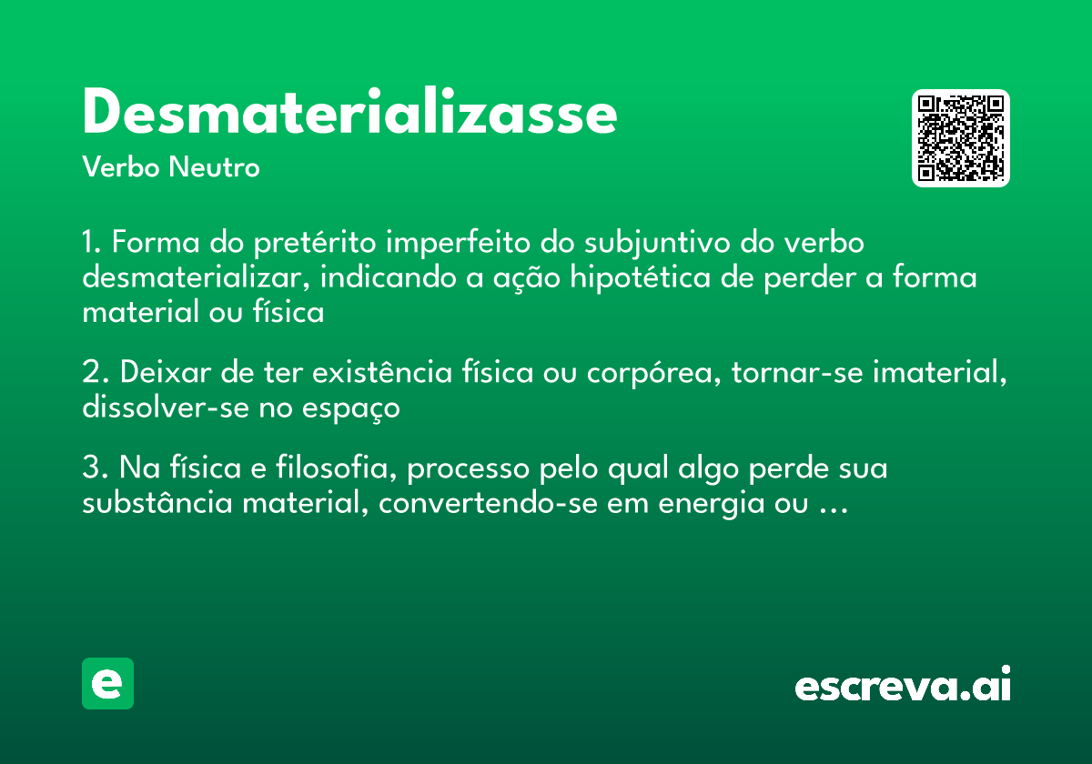 desmaterializasse