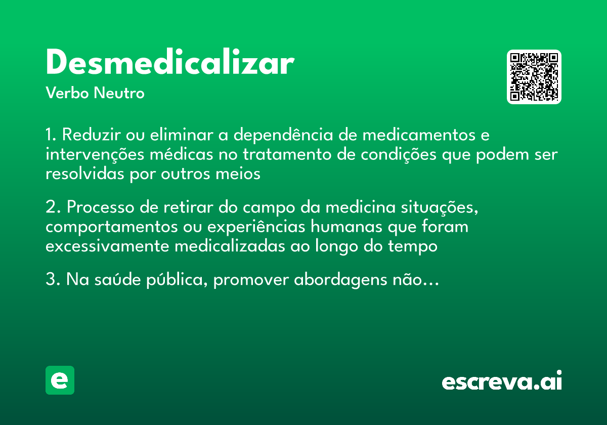 desmedicalizar