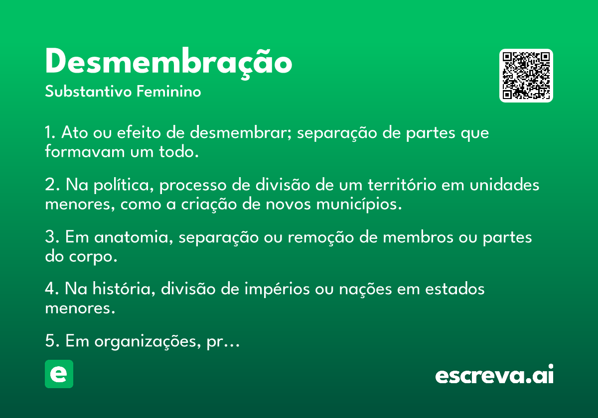 desmembração