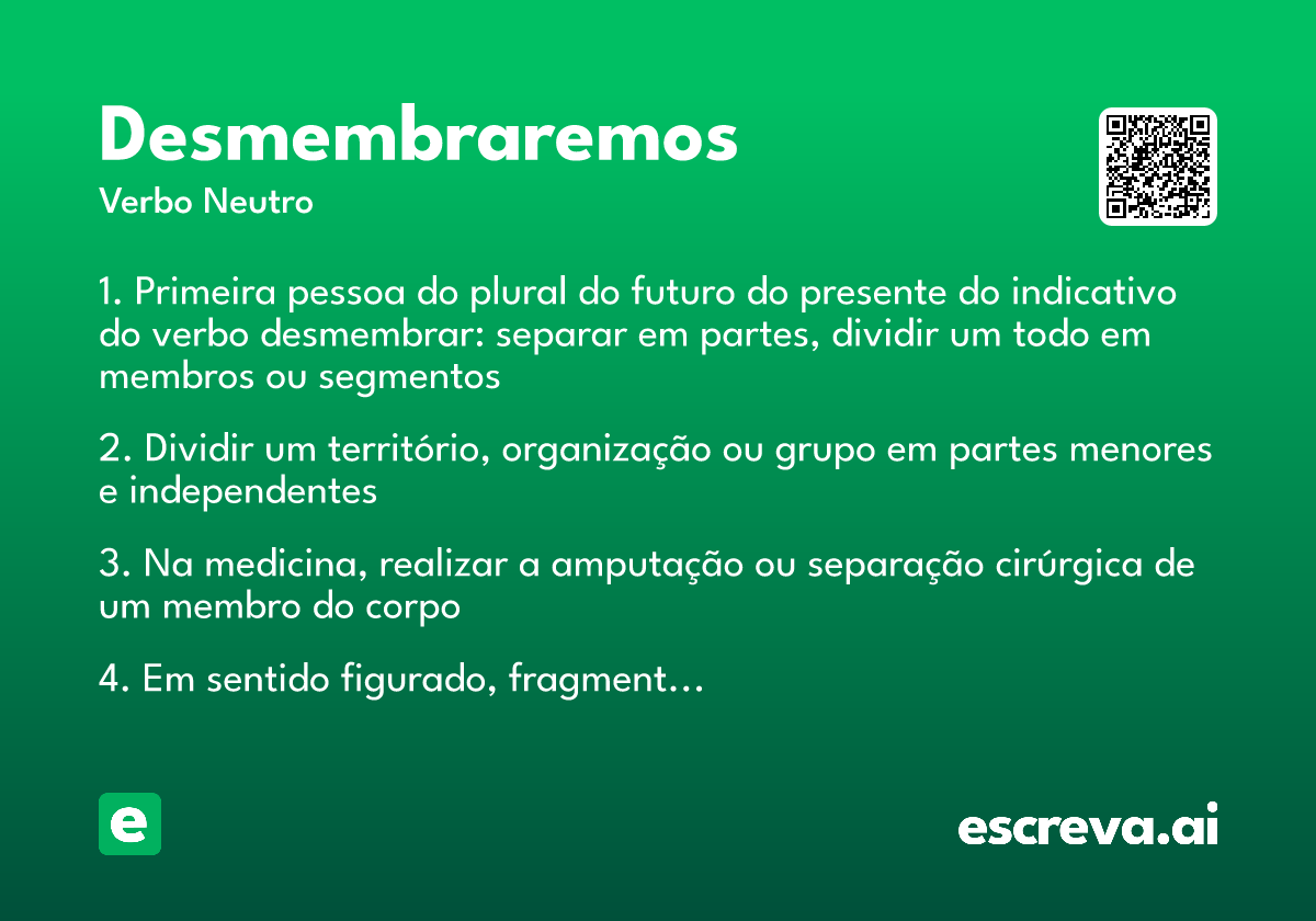 desmembraremos