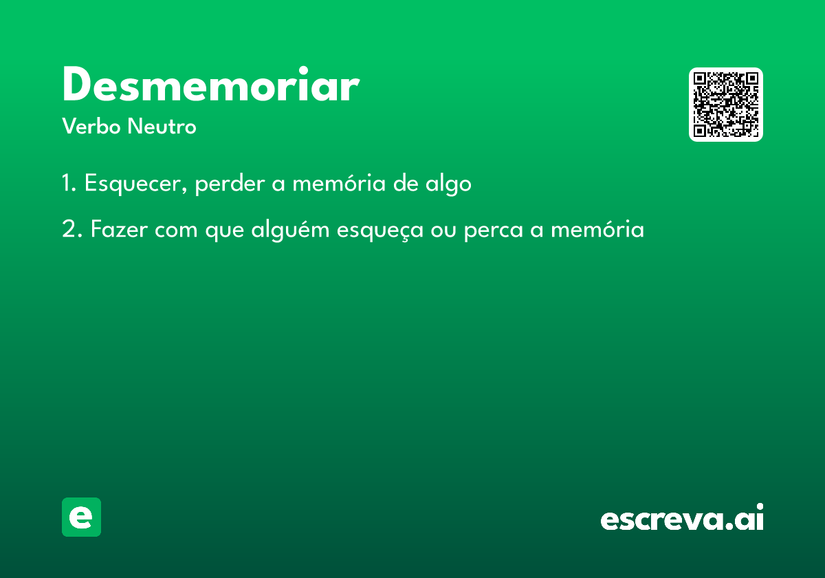 desmemoriar