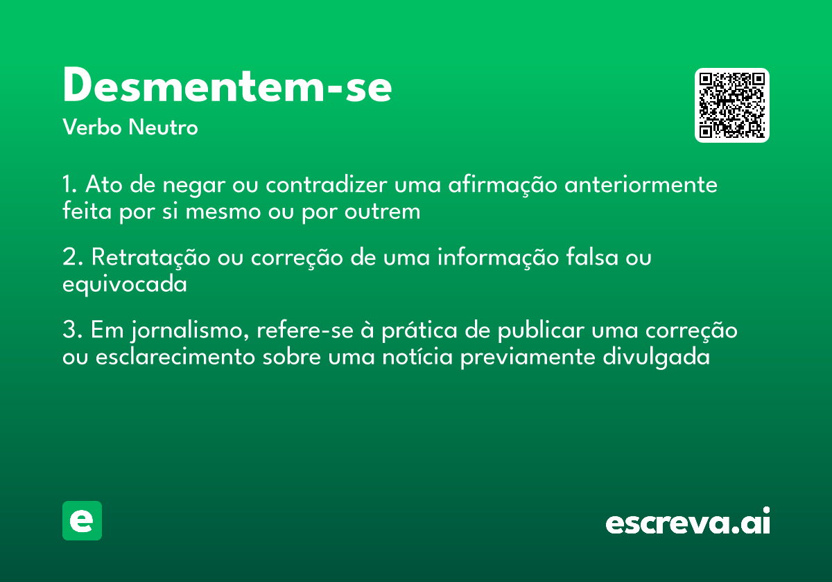desmentem-se