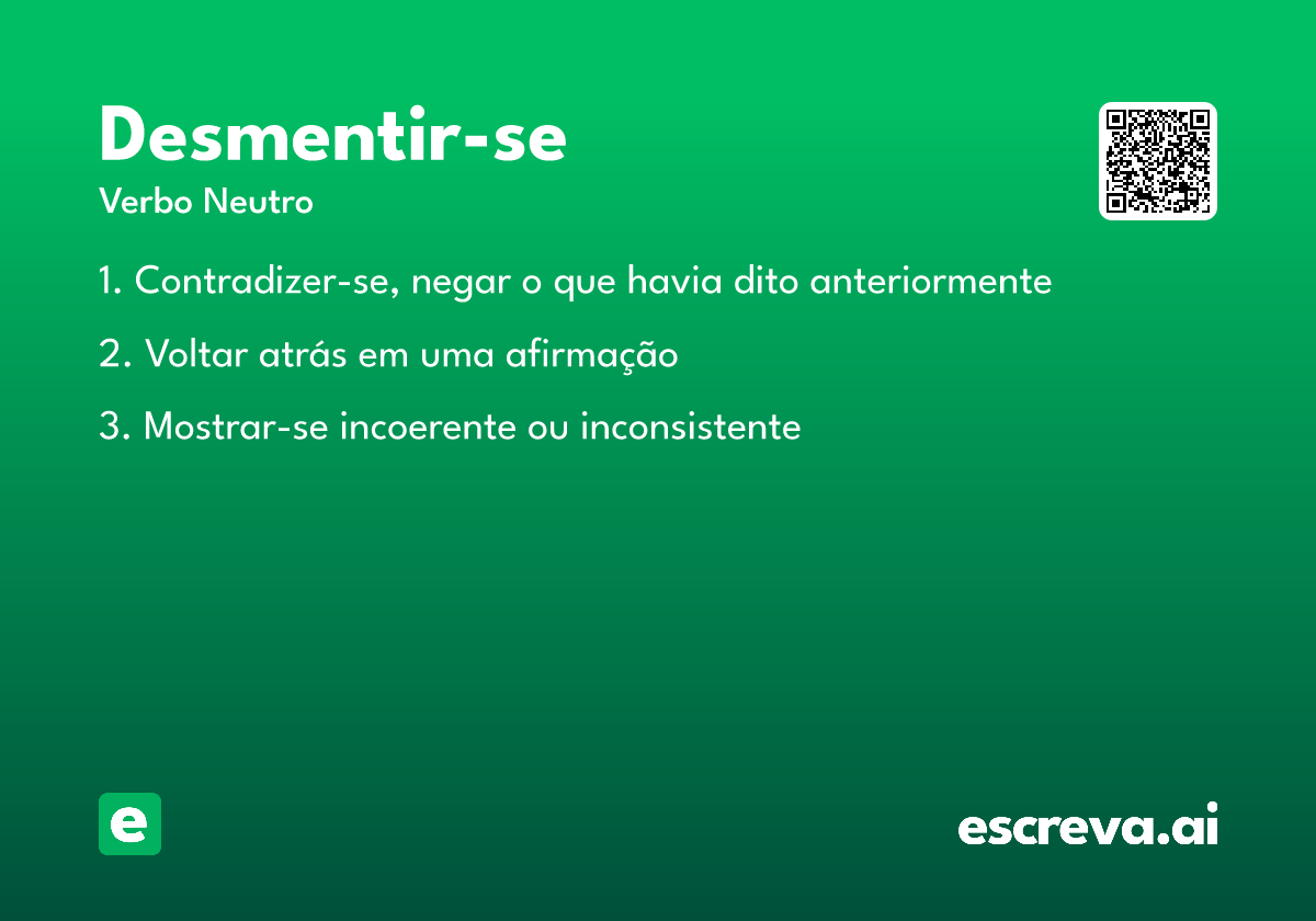desmentir-se