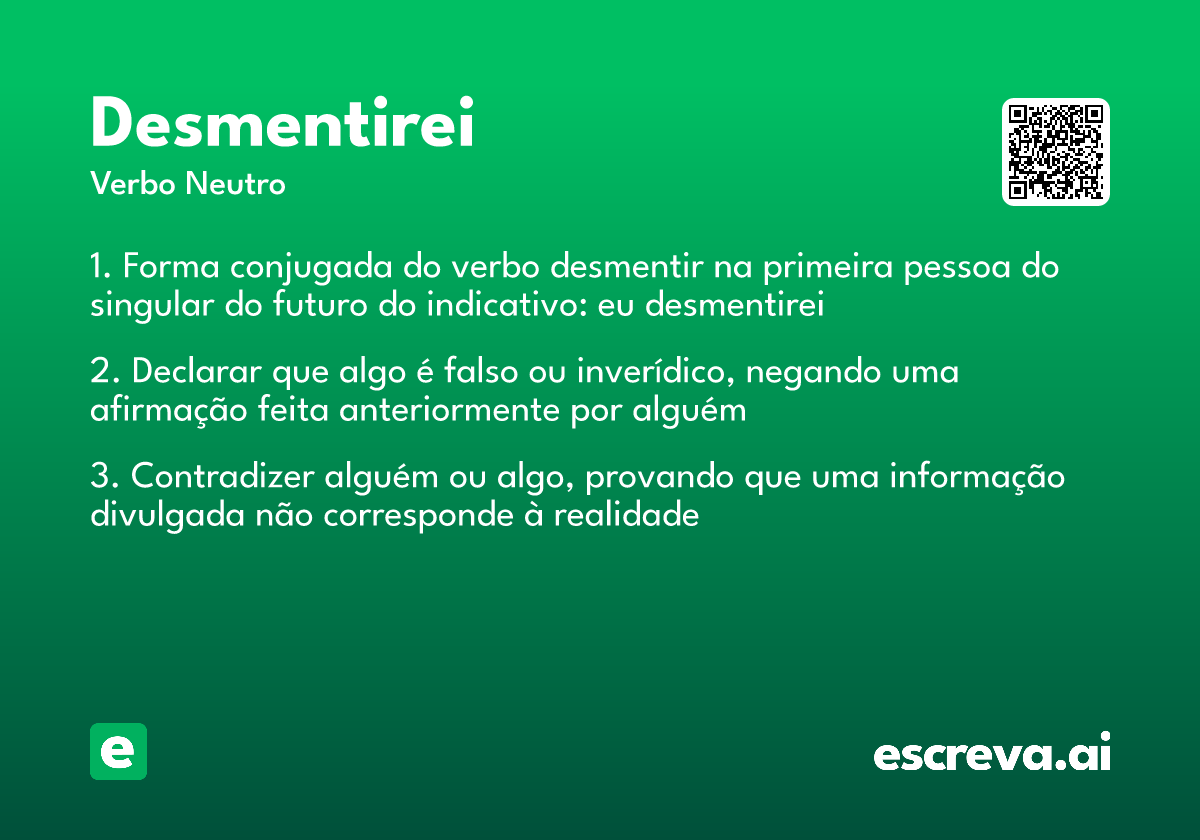 desmentirei