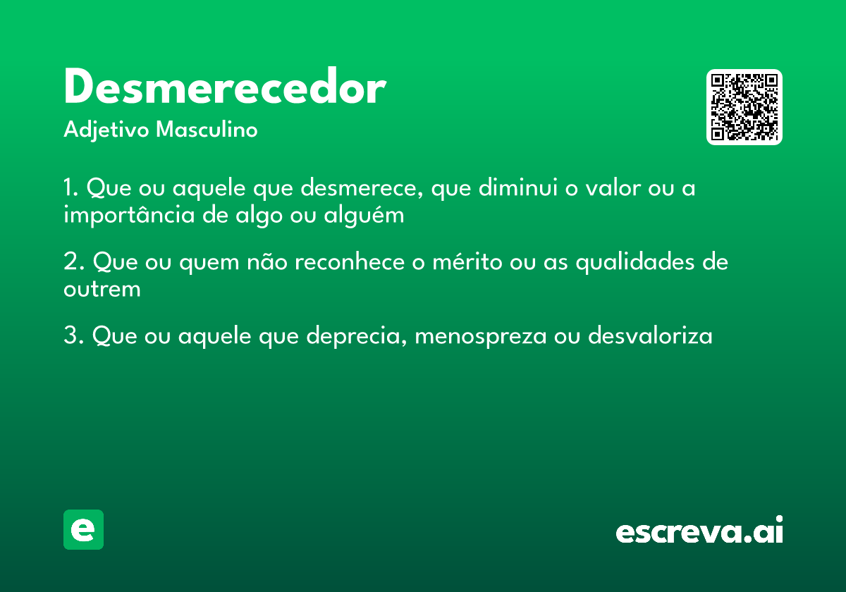 desmerecedor