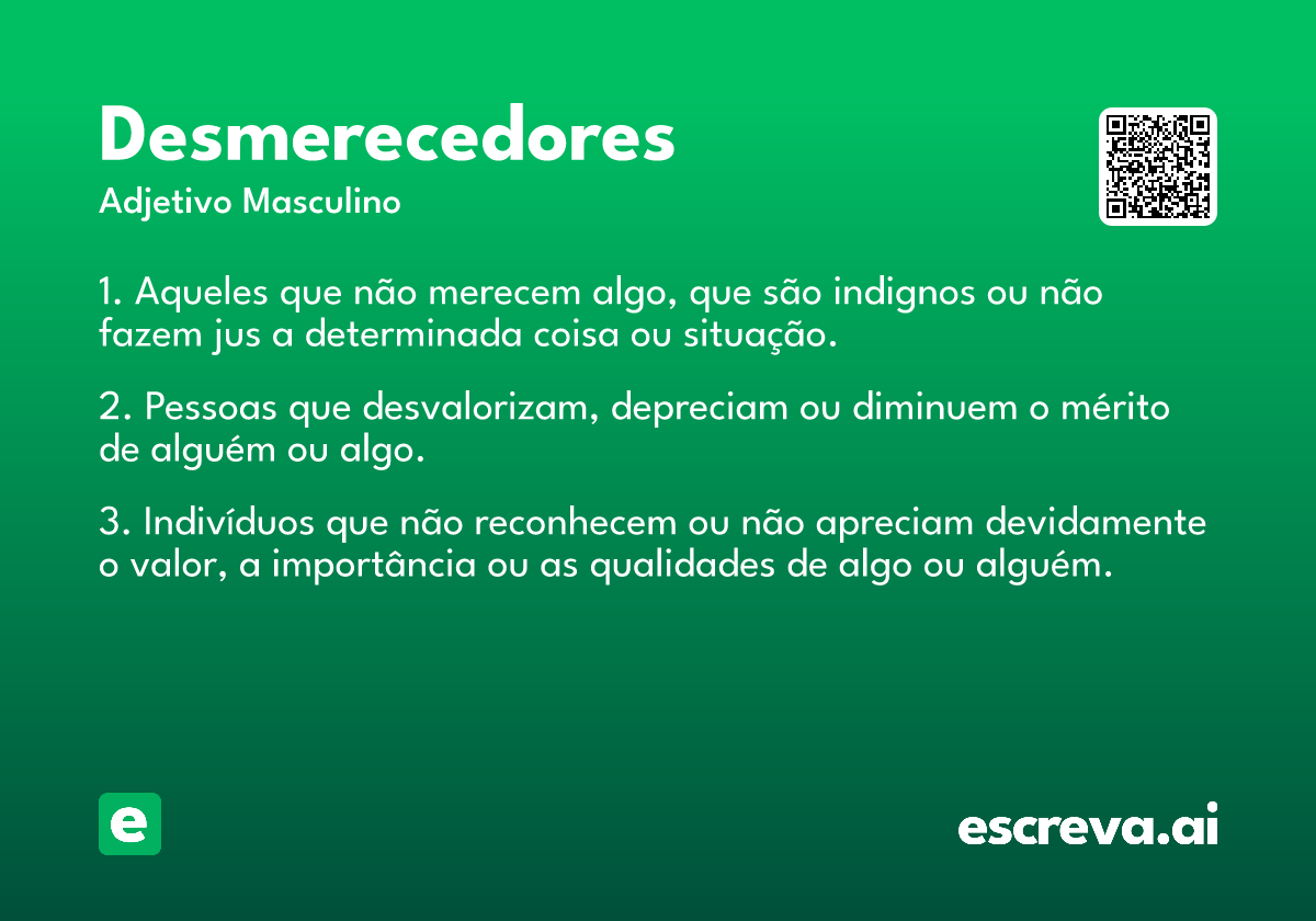 desmerecedores