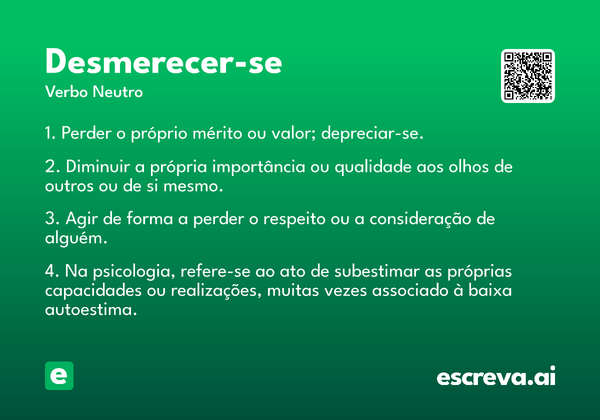 desmerecer-se