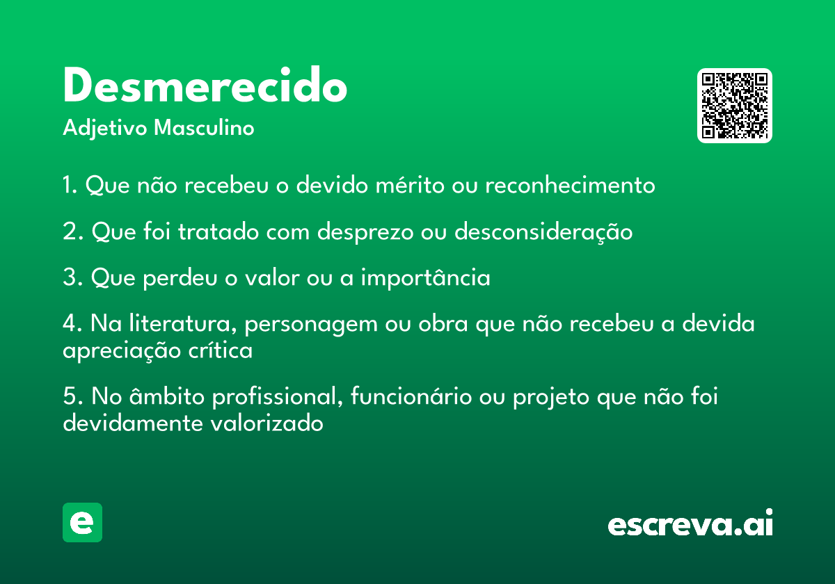 desmerecido