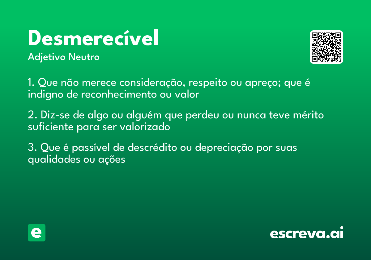 desmerecível