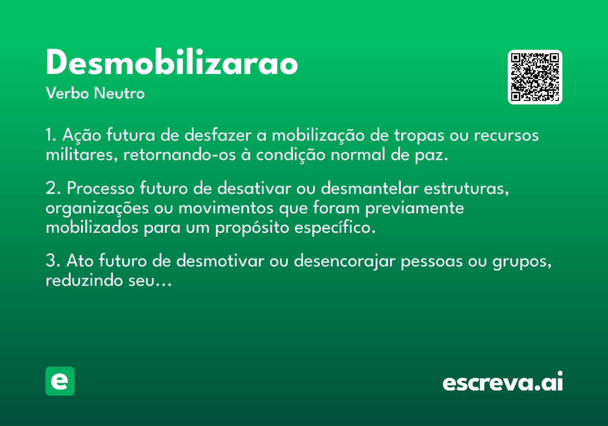 desmobilizarao