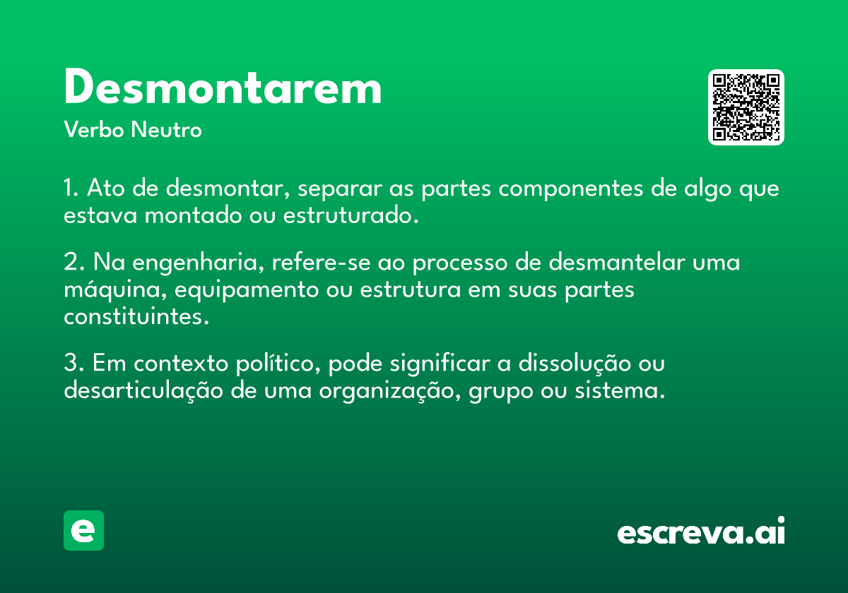desmontarem
