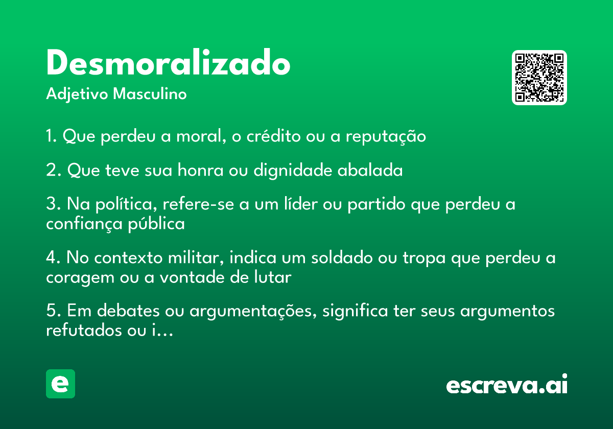 desmoralizado