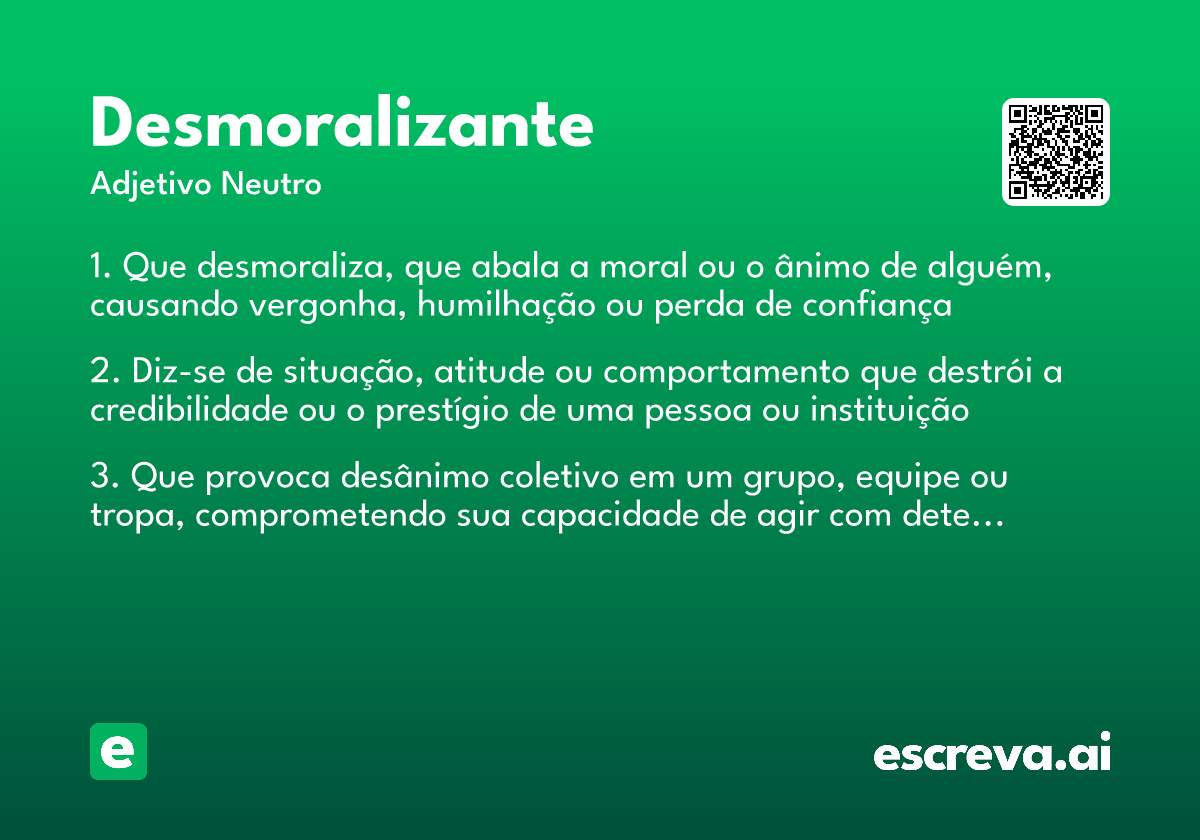 desmoralizante