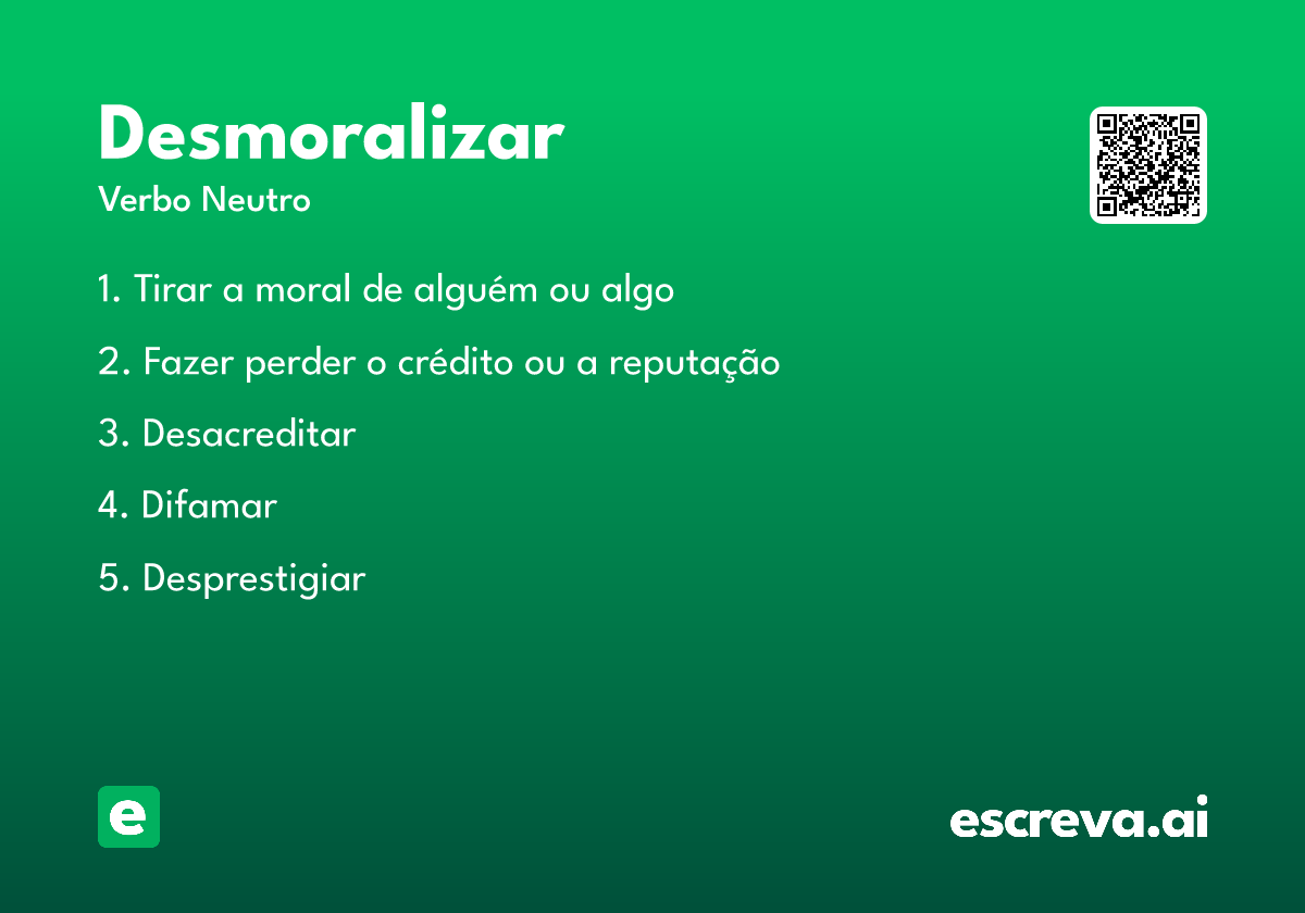 desmoralizar