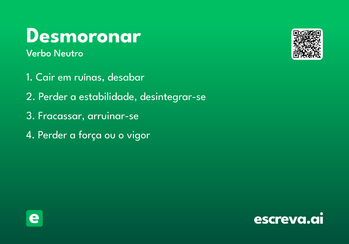 desmoronar