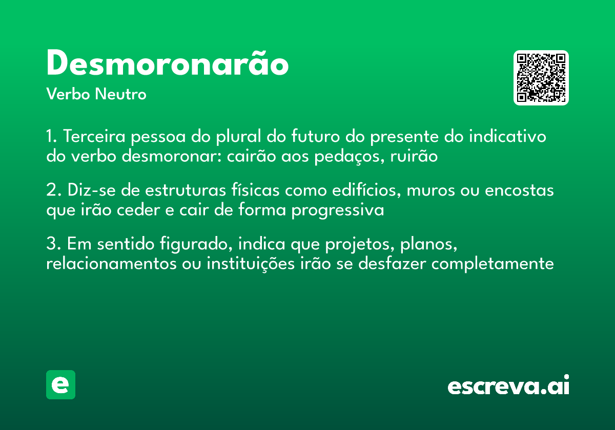 desmoronarão