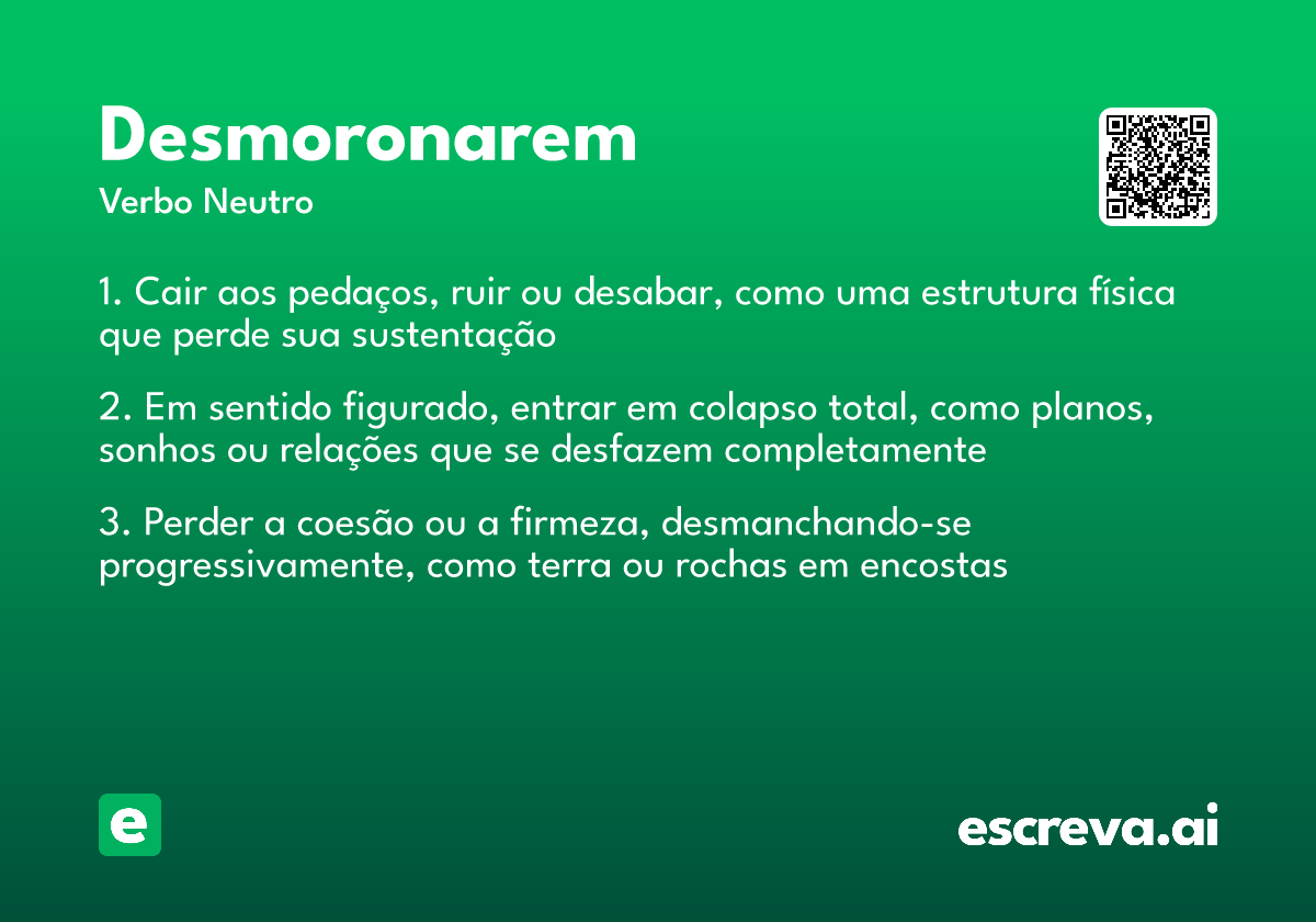 desmoronarem