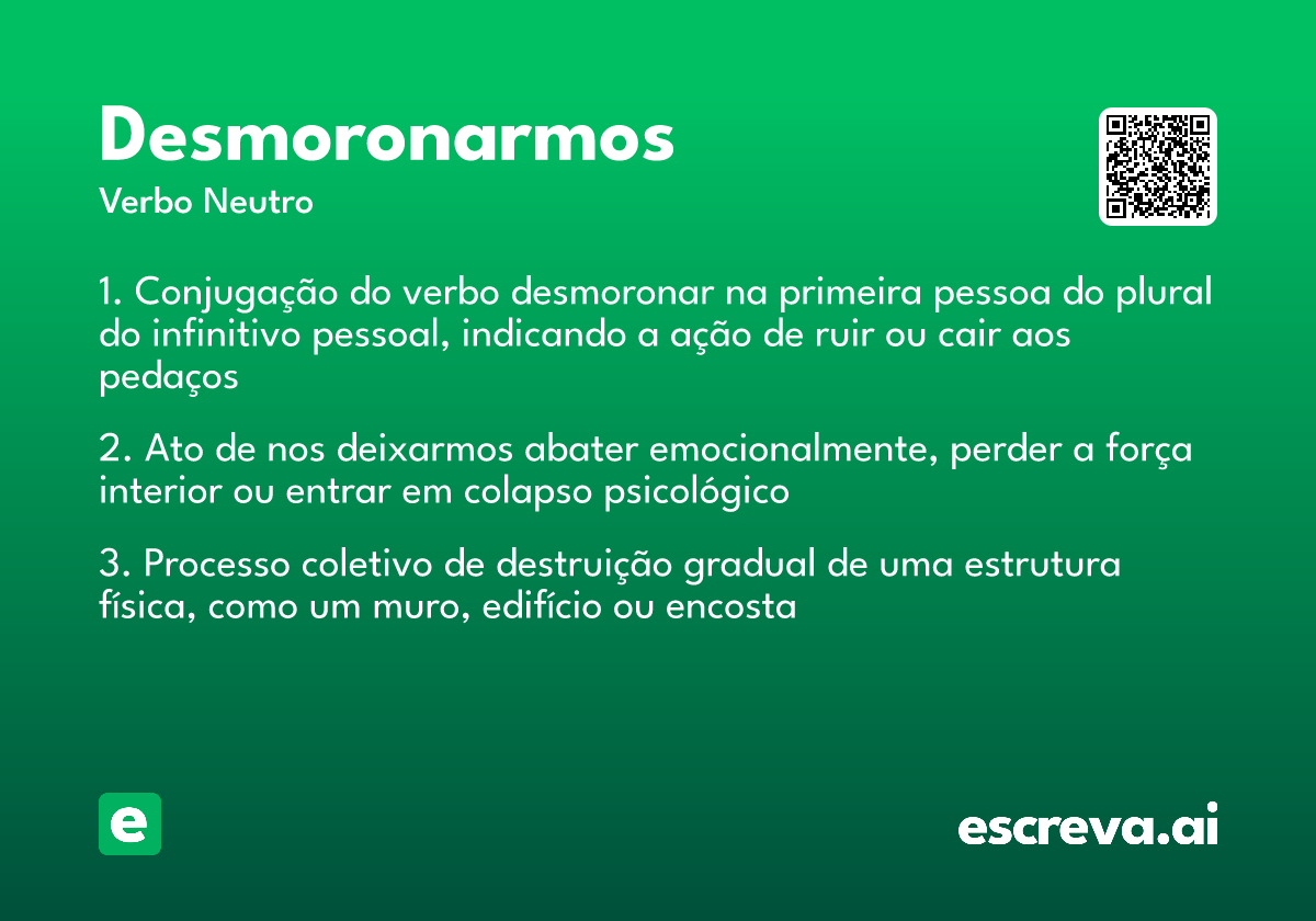 desmoronarmos