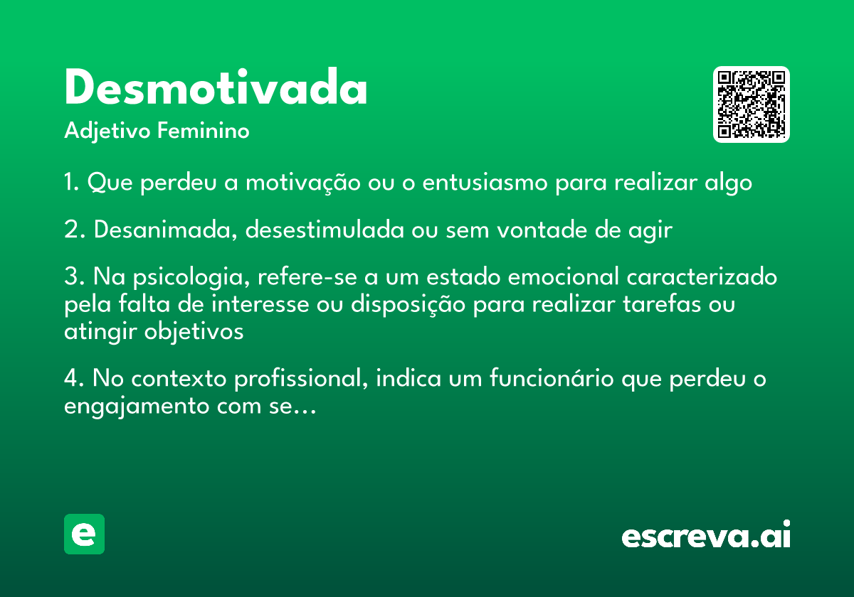 desmotivada