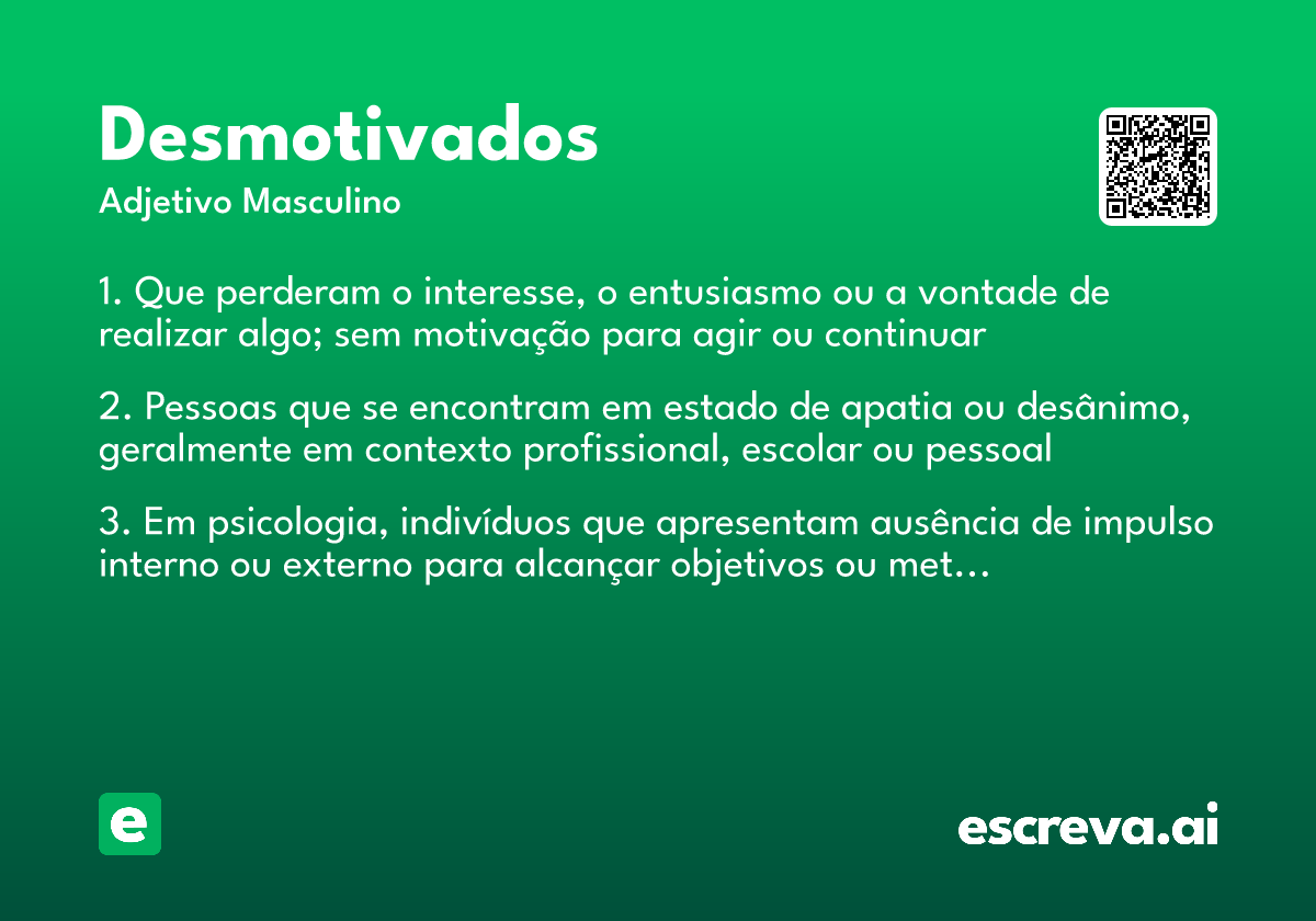 desmotivados