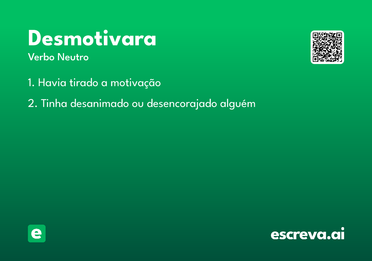 desmotivara