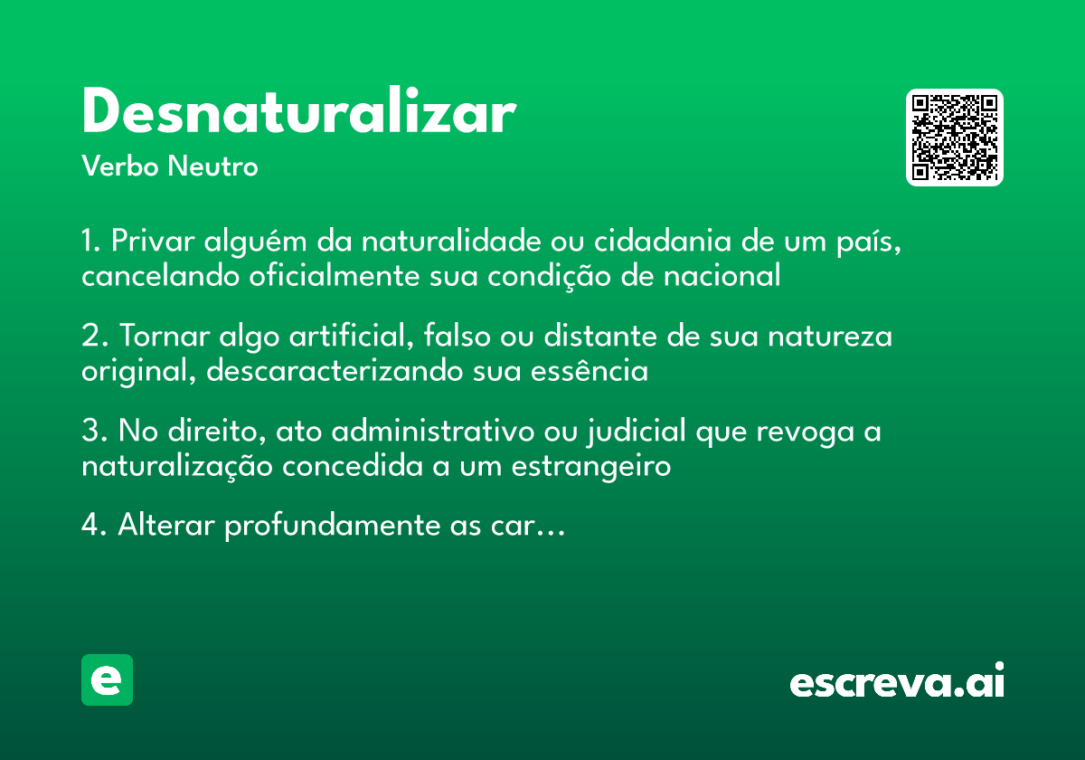 desnaturalizar
