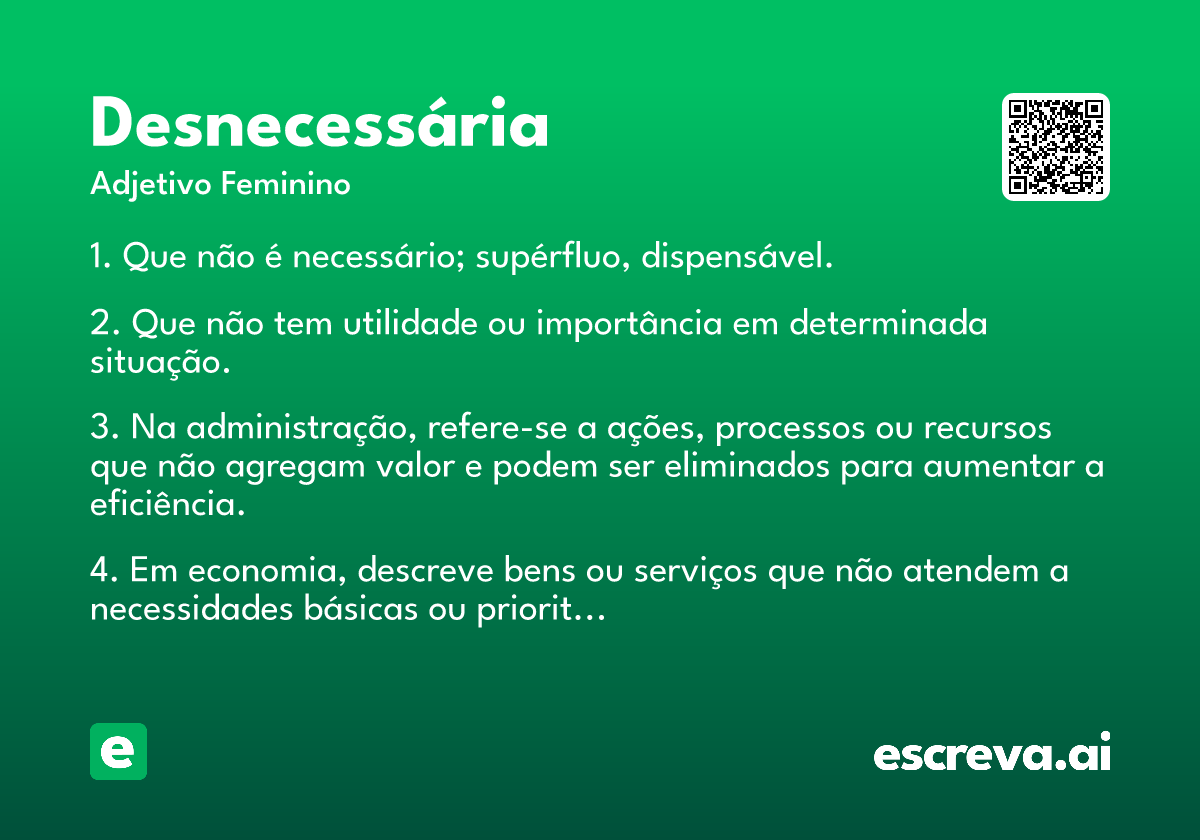 desnecessária