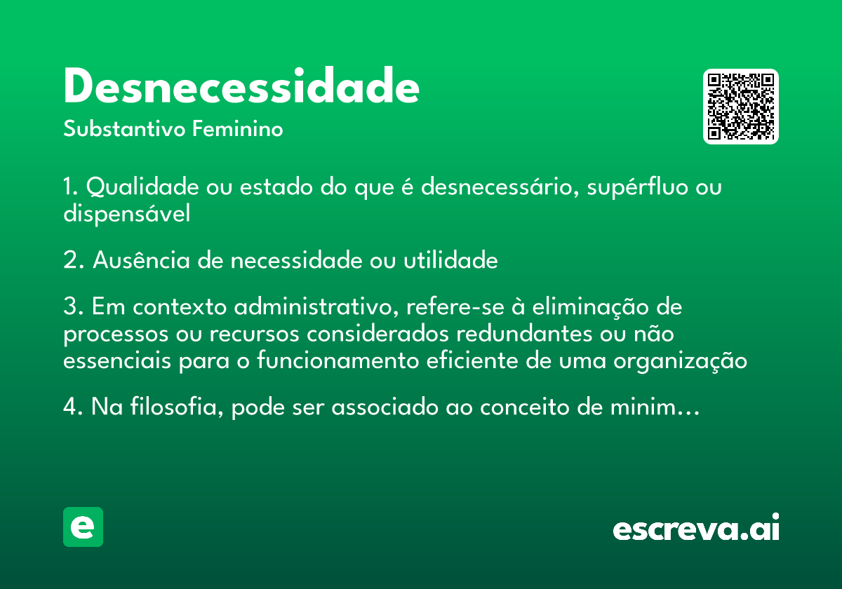 desnecessidade