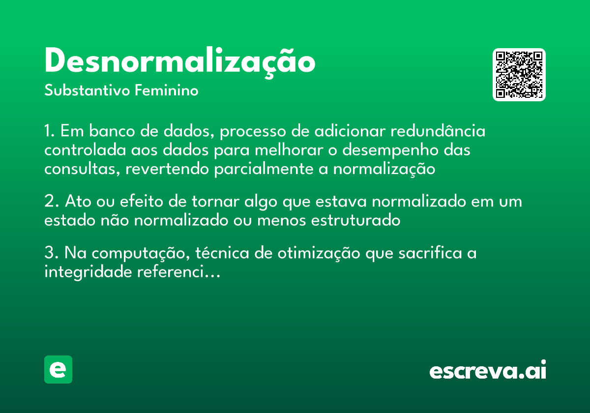 desnormalização