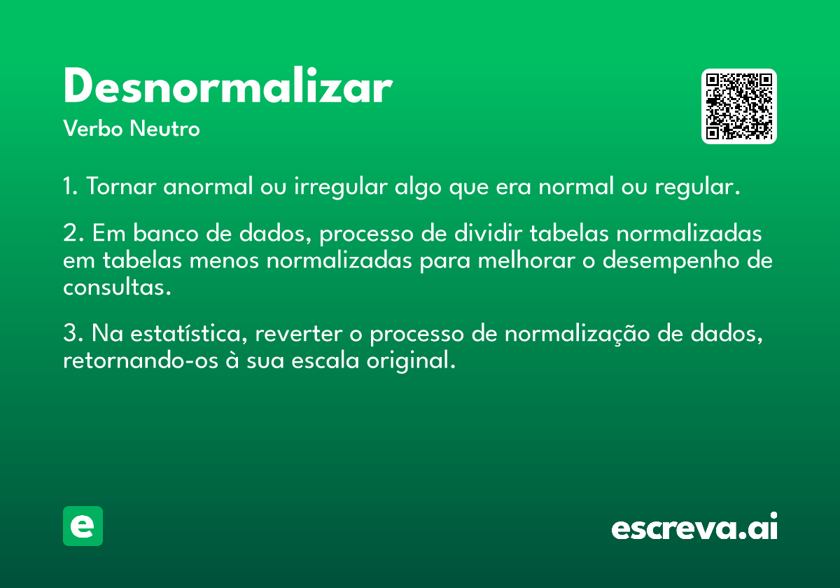 desnormalizar