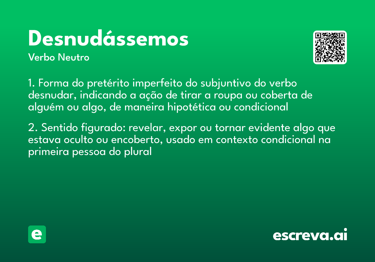 desnudássemos