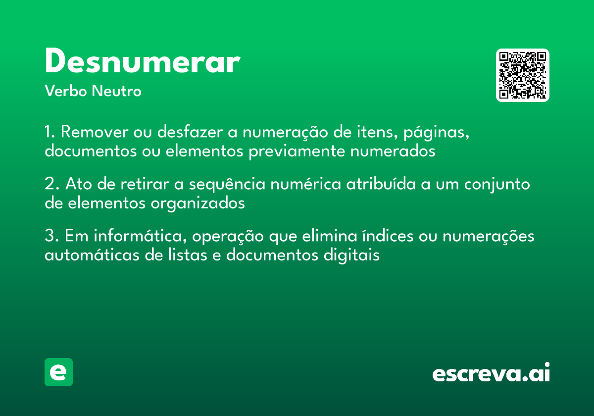 desnumerar