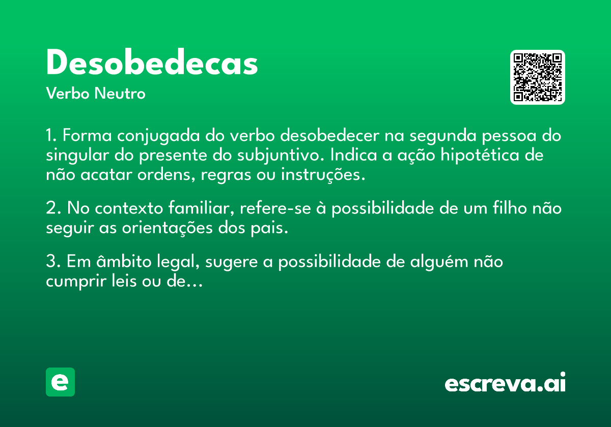 desobedecas