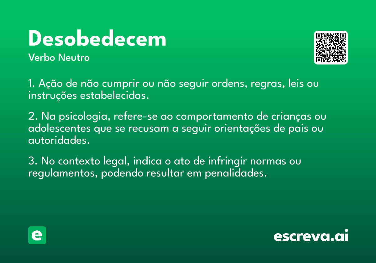 desobedecem