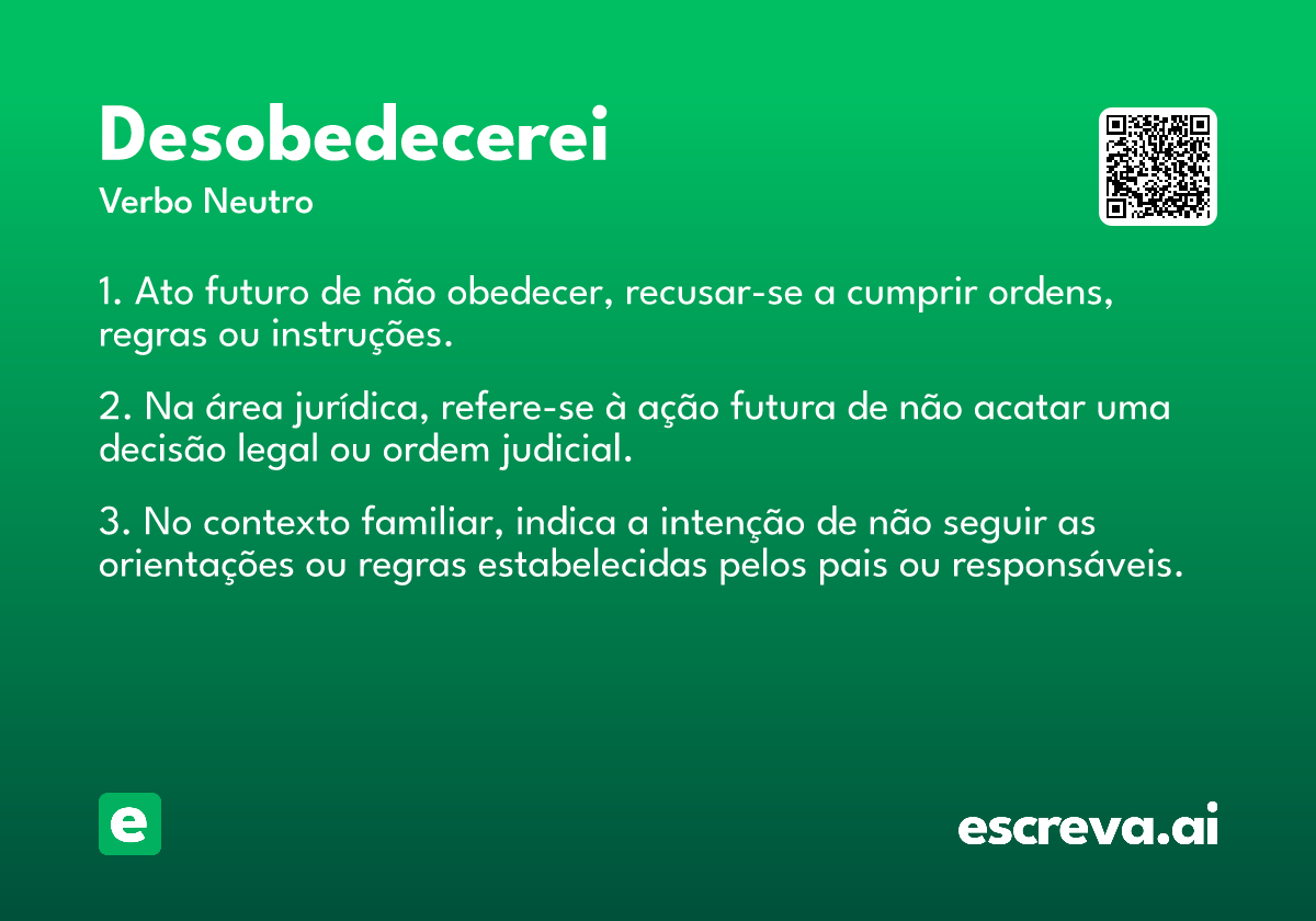 desobedecerei