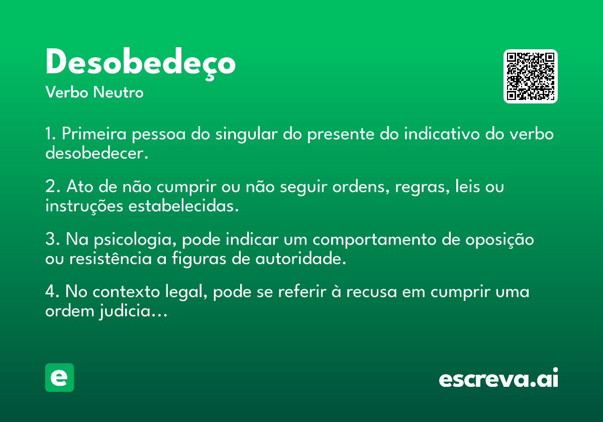 desobedeço