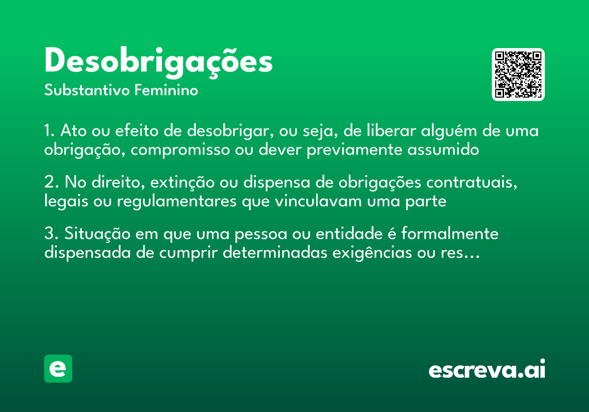 desobrigações