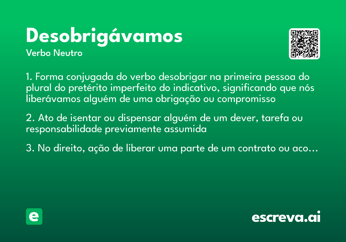 desobrigávamos