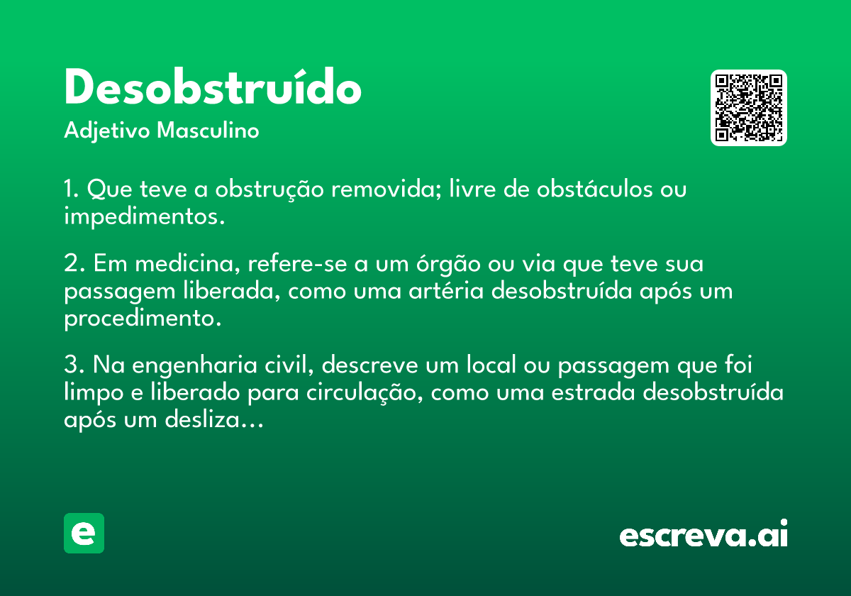 desobstruído