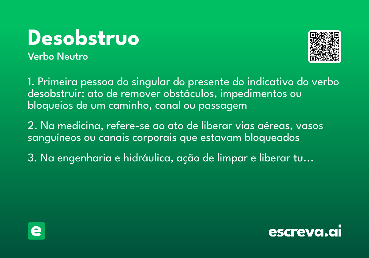 desobstruo