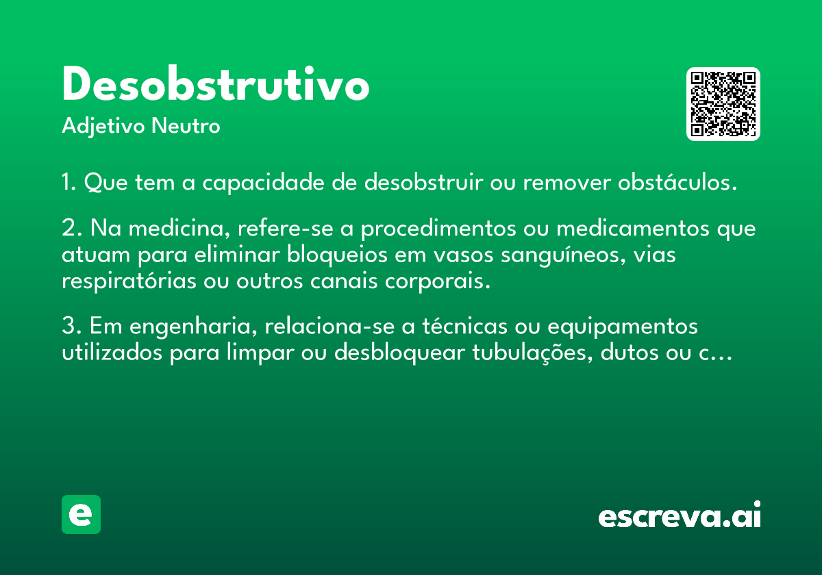 desobstrutivo