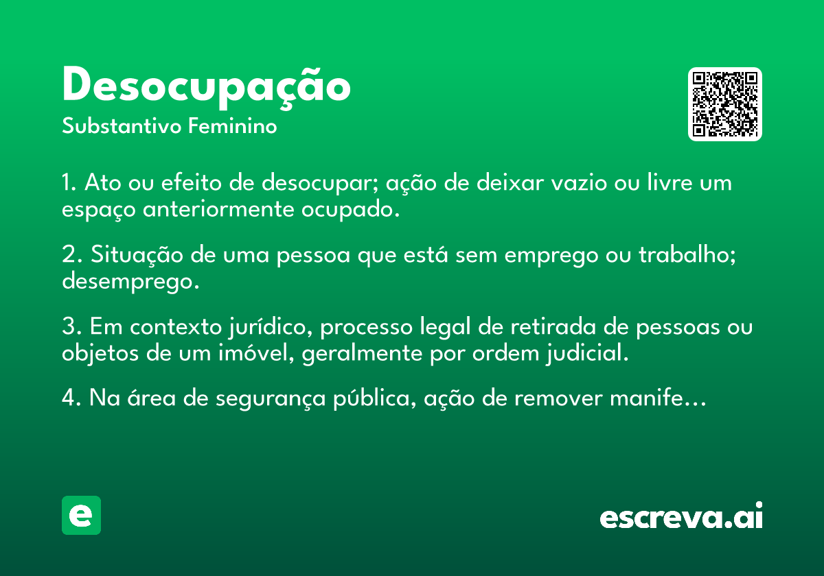 desocupação