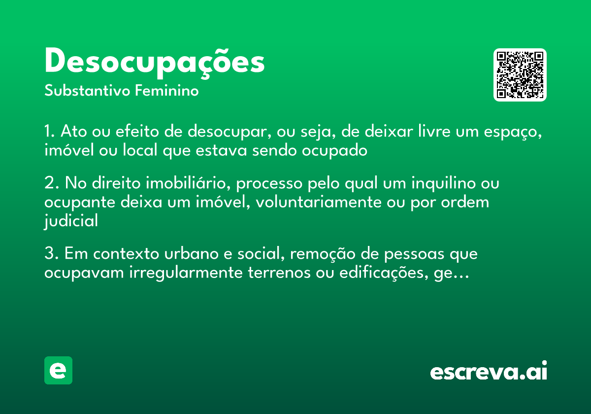 desocupações